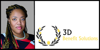 Nichole Brown and logo of her business 3D Benefit Solutions LLC
